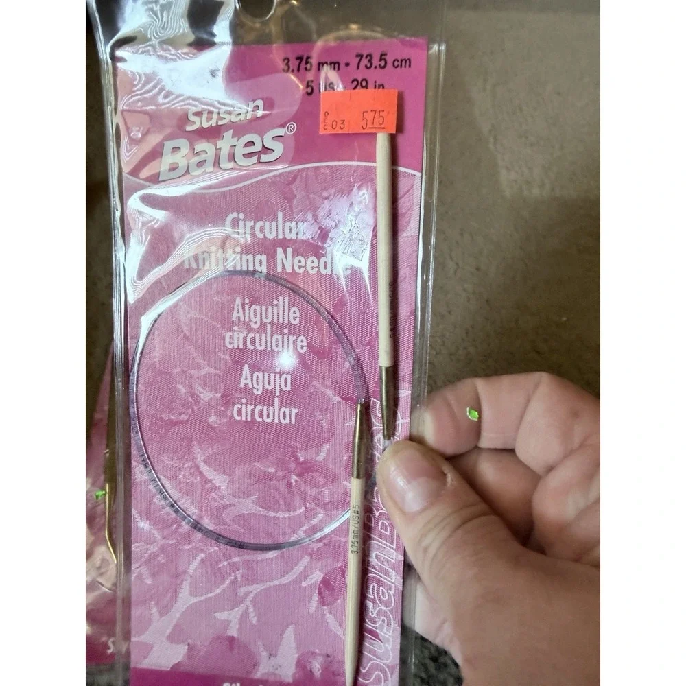 Lot of 4 Susan Bates Silvalume Circular Knitting Needles 5, 8, 10, 10